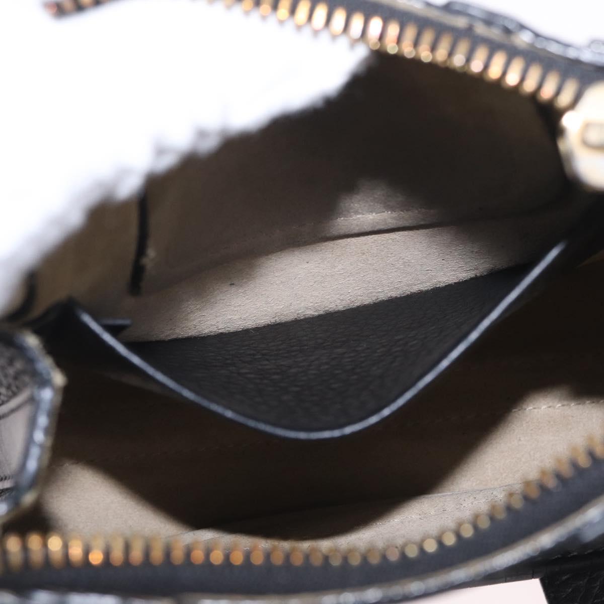 Chloe Hailey Shoulder Bag Leather Black Gold Auth BA16662A