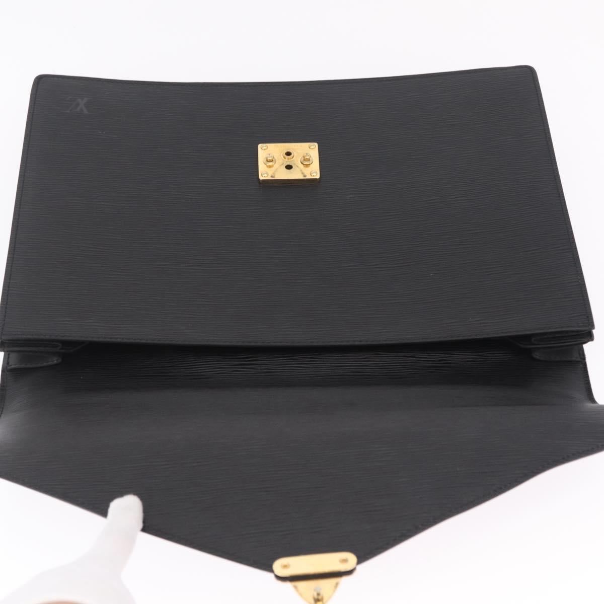 LOUIS VUITTON Epi Serviette Conseiller Business Bag Black M54422 Auth BA16663A