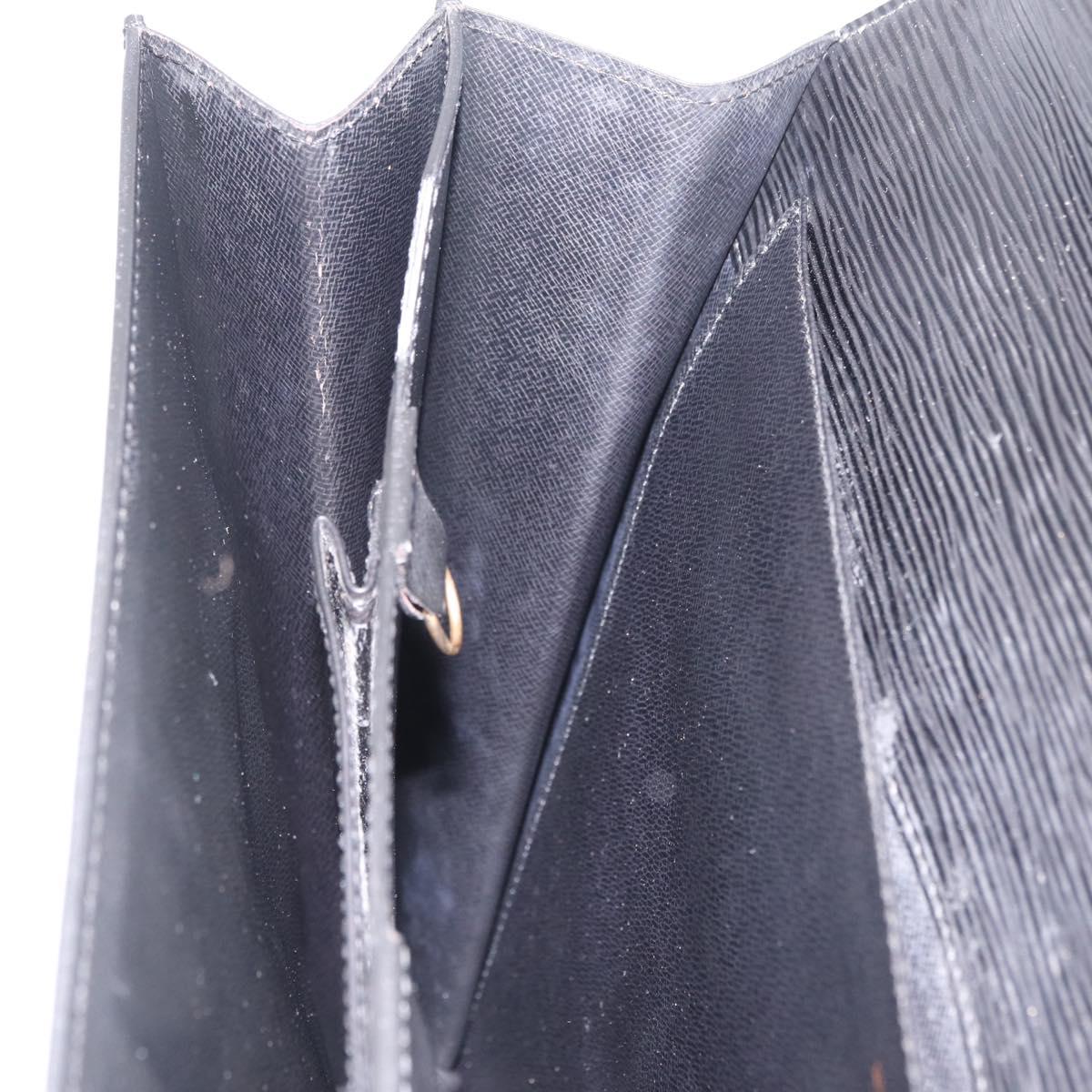 LOUIS VUITTON Epi Serviette Conseiller Business Bag Black M54422 Auth BA16663A