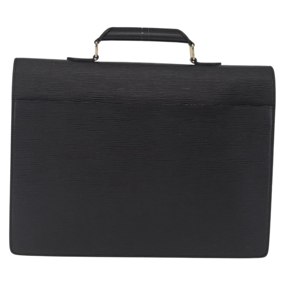 LOUIS VUITTON Epi Serviette Conseiller Business Bag Black M54422 Auth BA16663A