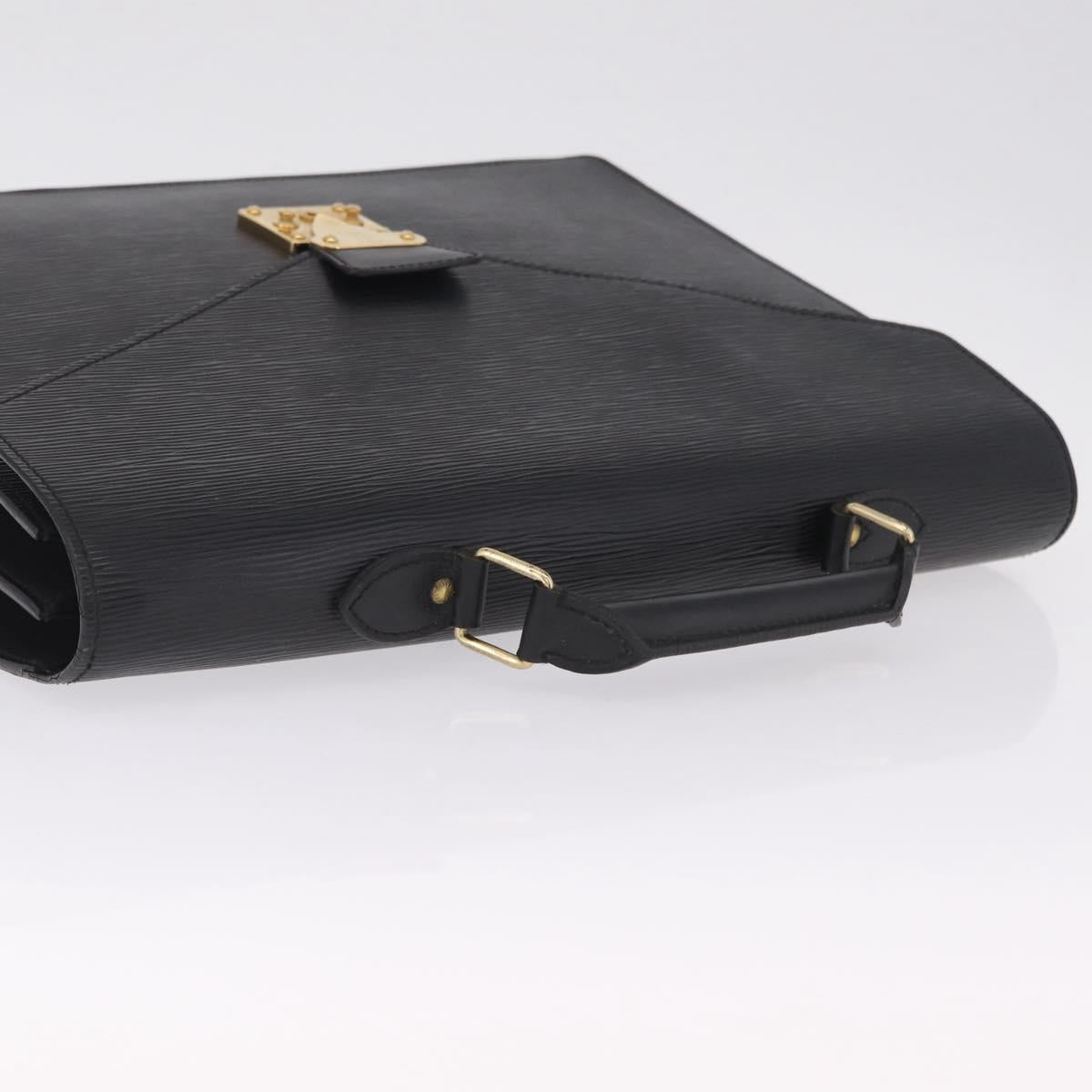 LOUIS VUITTON Epi Serviette Conseiller Business Bag Black M54422 Auth BA16663A