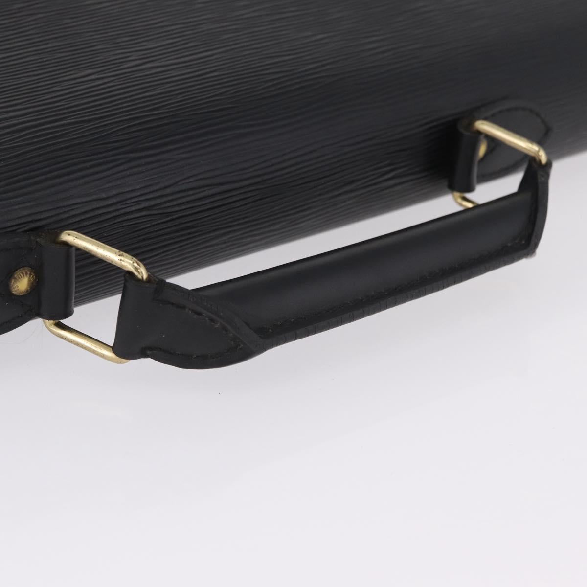 LOUIS VUITTON Epi Serviette Conseiller Business Bag Black M54422 Auth BA16663A