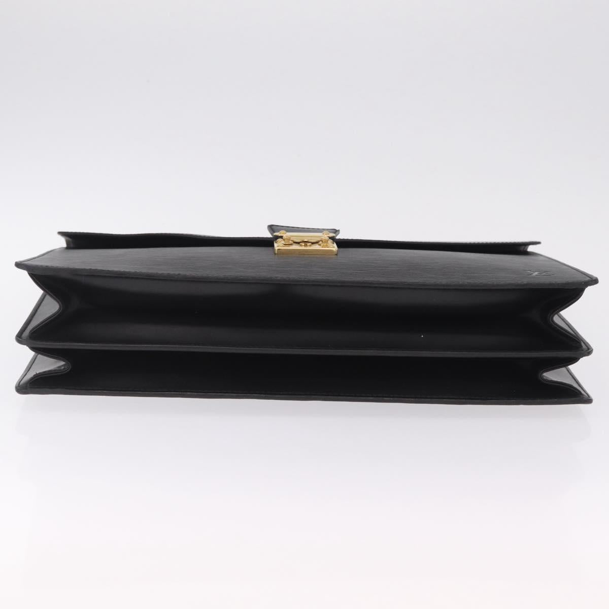 LOUIS VUITTON Epi Serviette Conseiller Business Bag Black M54422 Auth BA16663A