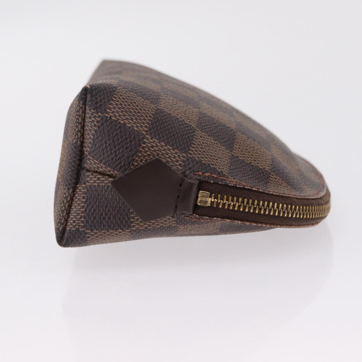 LOUIS VUITTON Damier Ebene Pochette Cosmetic PM Pouch N47516 LV Auth BA16670