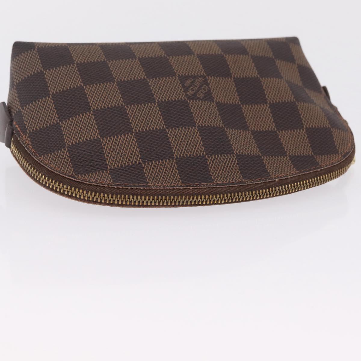 LOUIS VUITTON Damier Ebene Pochette Cosmetic PM Pouch N47516 LV Auth BA16670