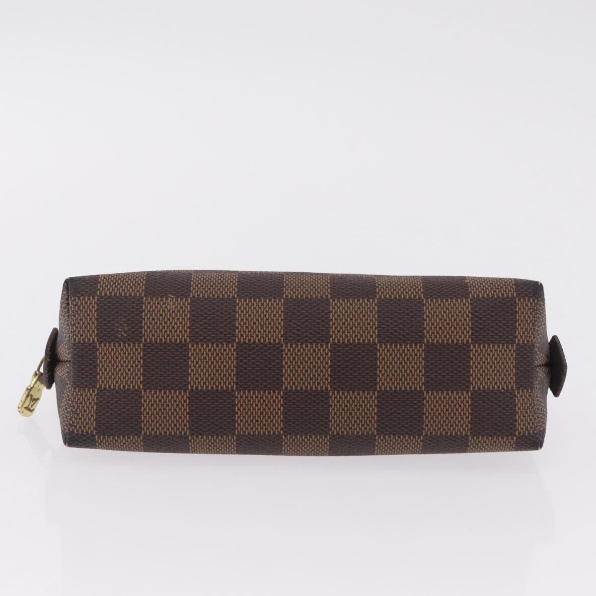 LOUIS VUITTON Damier Ebene Pochette Cosmetic PM Pouch N47516 LV Auth BA16670