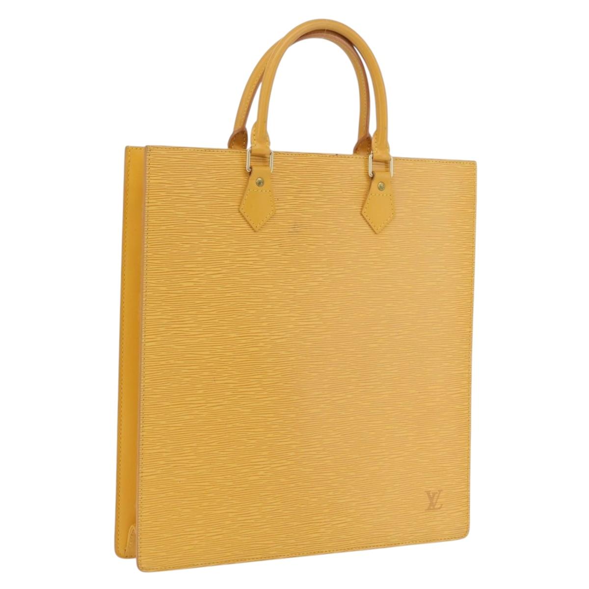 LOUIS VUITTON Epi Sac Plat Hand Bag Yellow M52079 LV Auth BA16672