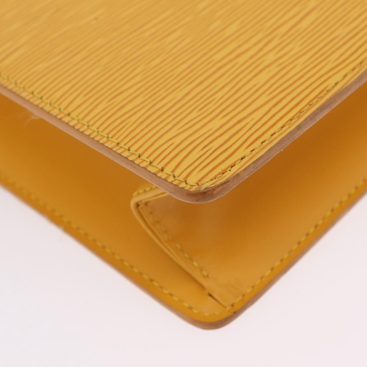 LOUIS VUITTON Epi Sac Plat Hand Bag Yellow M52079 LV Auth BA16672