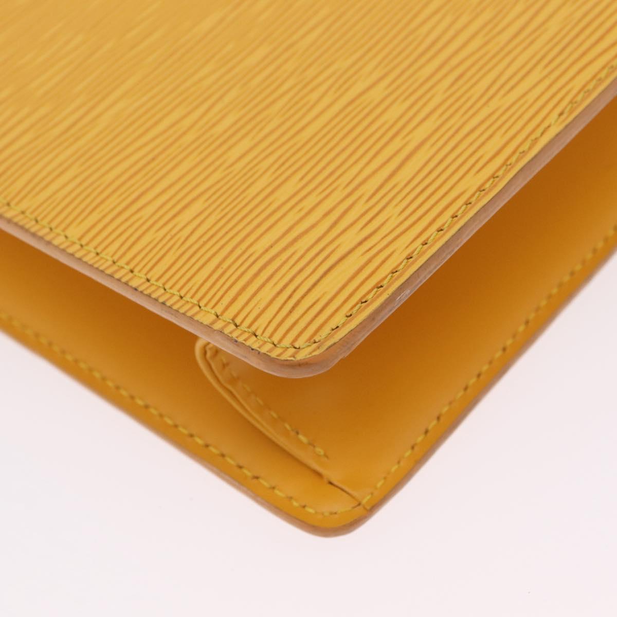 LOUIS VUITTON Epi Sac Plat Hand Bag Yellow M52079 LV Auth BA16672