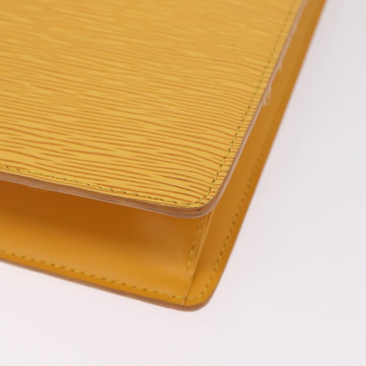 LOUIS VUITTON Epi Sac Plat Hand Bag Yellow M52079 LV Auth BA16672