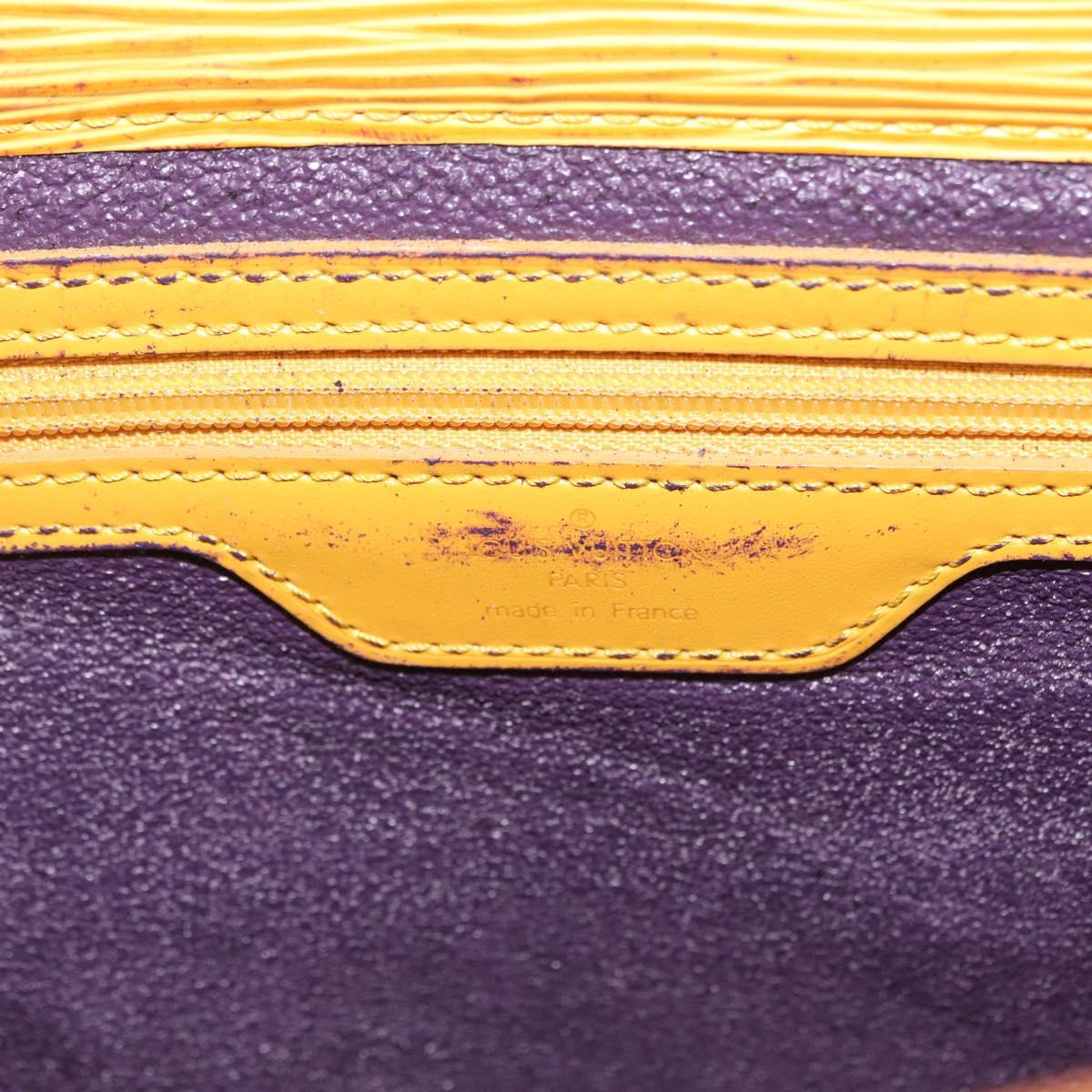 LOUIS VUITTON Epi Sac Plat Hand Bag Yellow M52079 LV Auth BA16672