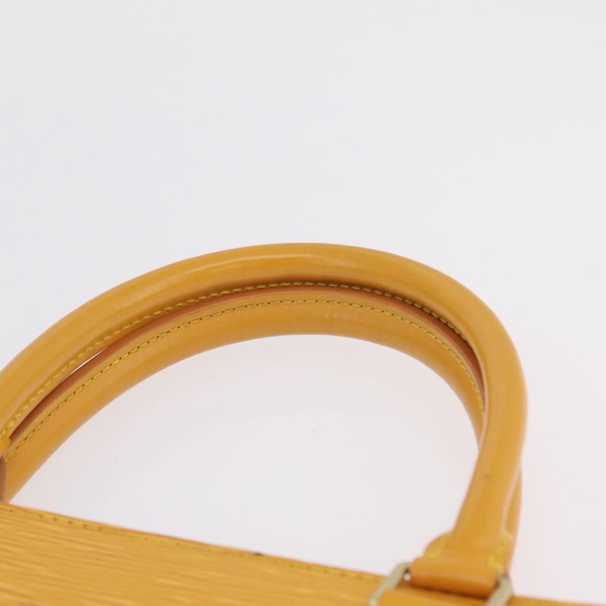 LOUIS VUITTON Epi Sac Plat Hand Bag Yellow M52079 LV Auth BA16672