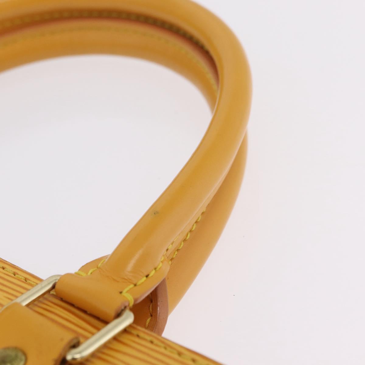 LOUIS VUITTON Epi Sac Plat Hand Bag Yellow M52079 LV Auth BA16672