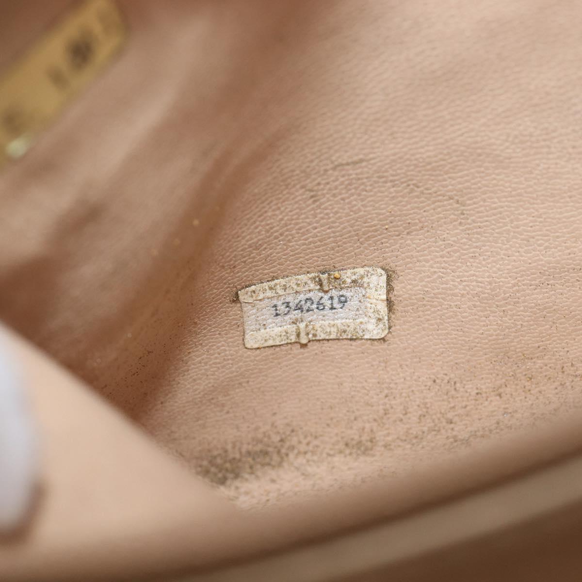CHANEL Matelasse Chain Shoulder Bag Lamb Skin Beige Gold CC Auth BA16674
