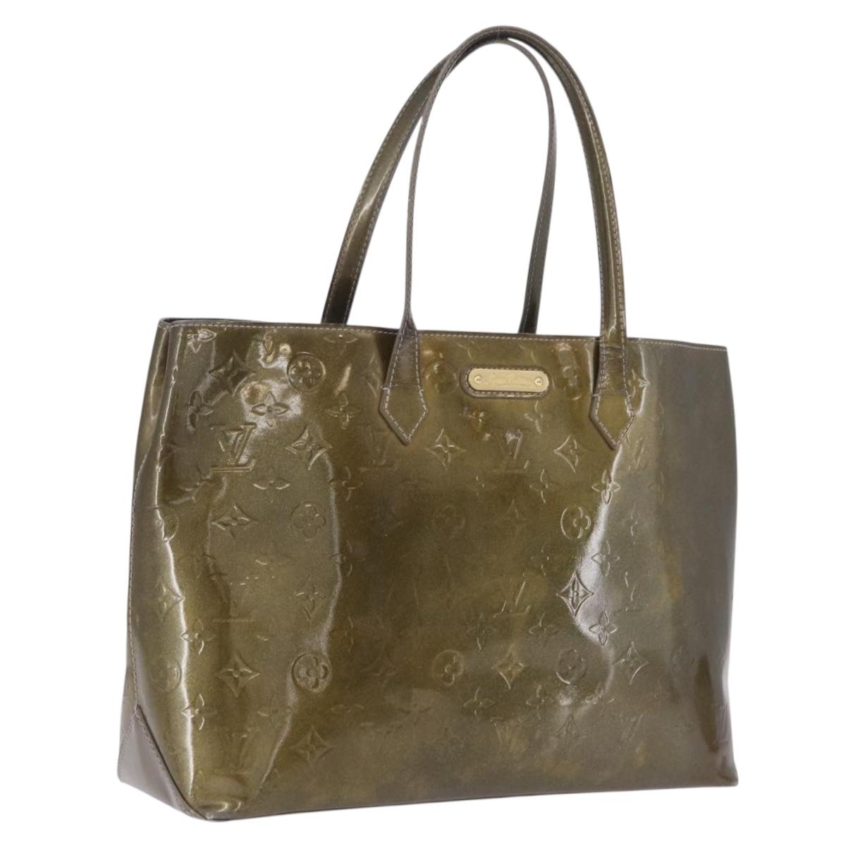 LOUIS VUITTON Monogram Vernis Wilshire PM Bag Gris Art Deco M91627 Auth BA16677