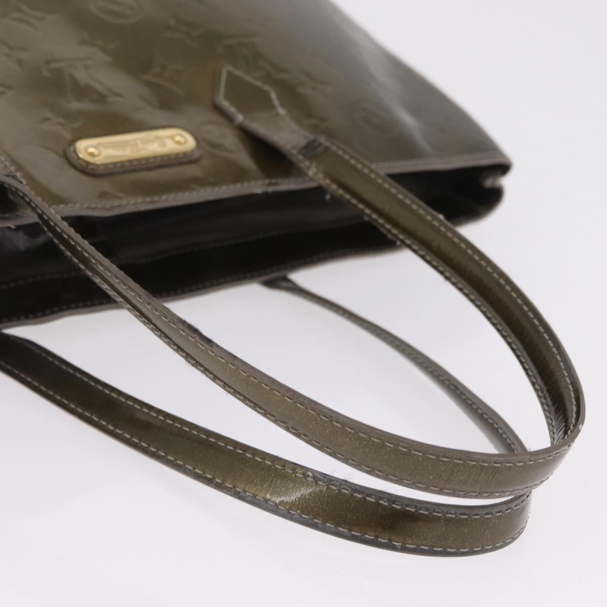 LOUIS VUITTON Monogram Vernis Wilshire PM Bag Gris Art Deco M91627 Auth BA16677
