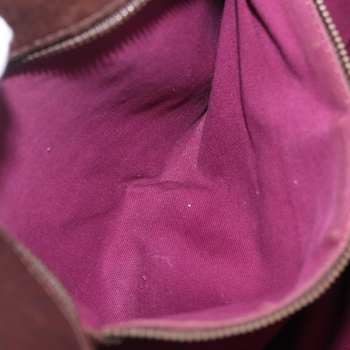 BURBERRY Tote Bag Wool Green Auth BA16686