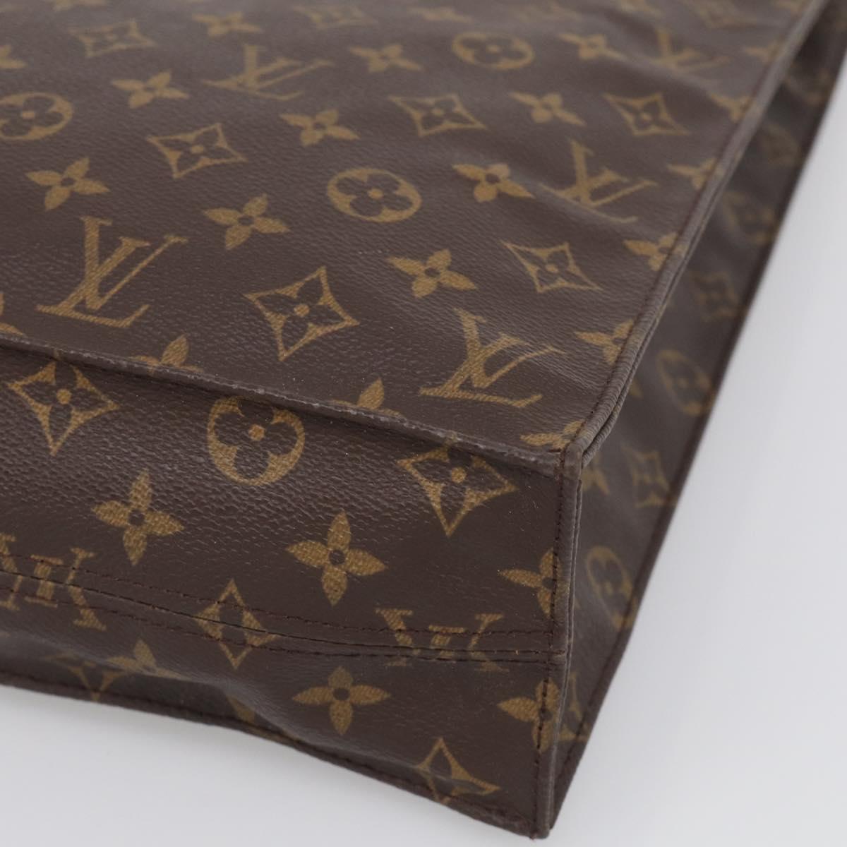LOUIS VUITTON Monogram Sac Plat Hand Bag M51140 LV Auth BA16689