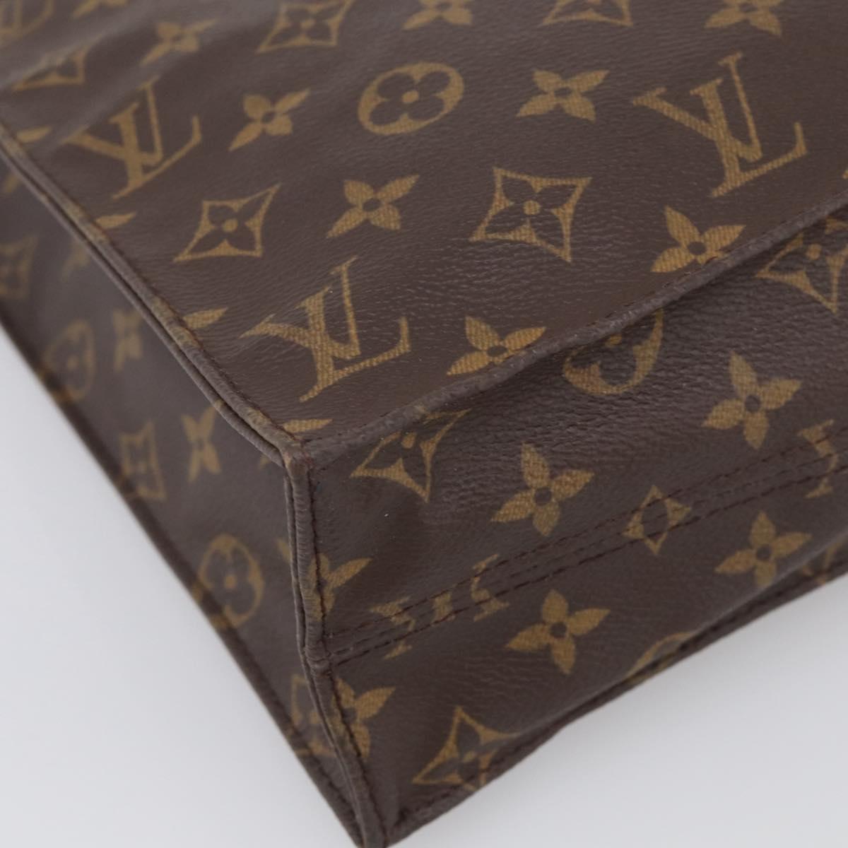 LOUIS VUITTON Monogram Sac Plat Hand Bag M51140 LV Auth BA16689