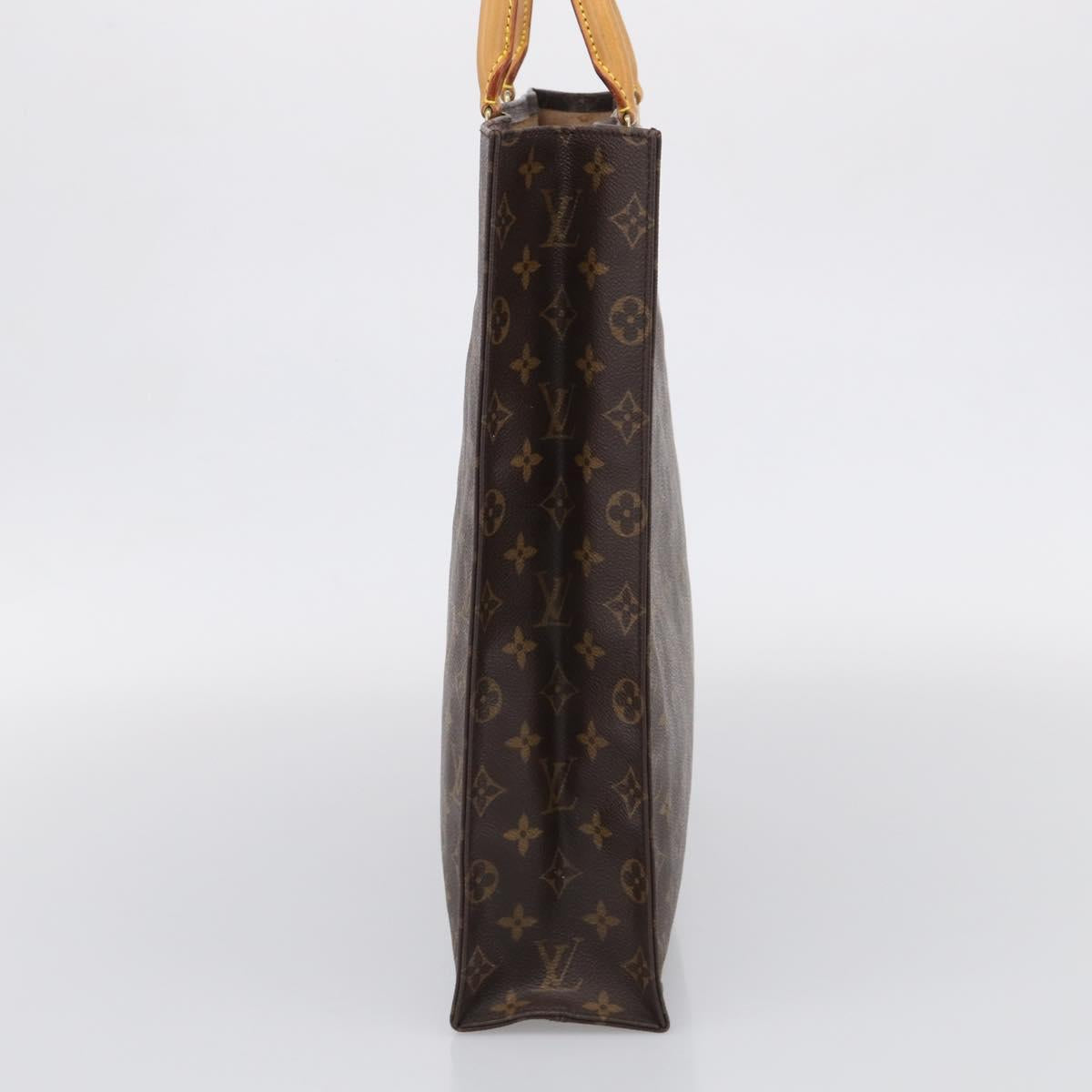 LOUIS VUITTON Monogram Sac Plat Hand Bag M51140 LV Auth BA16689