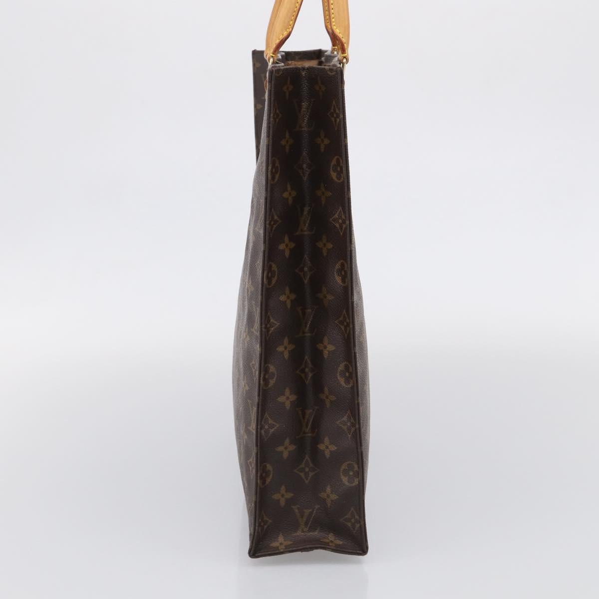 LOUIS VUITTON Monogram Sac Plat Hand Bag M51140 LV Auth BA16689