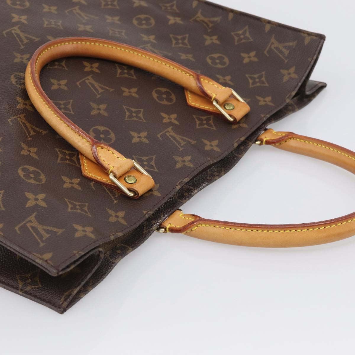 LOUIS VUITTON Monogram Sac Plat Hand Bag M51140 LV Auth BA16689