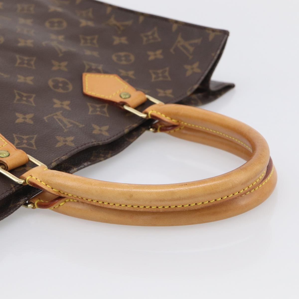 LOUIS VUITTON Monogram Sac Plat Hand Bag M51140 LV Auth BA16689