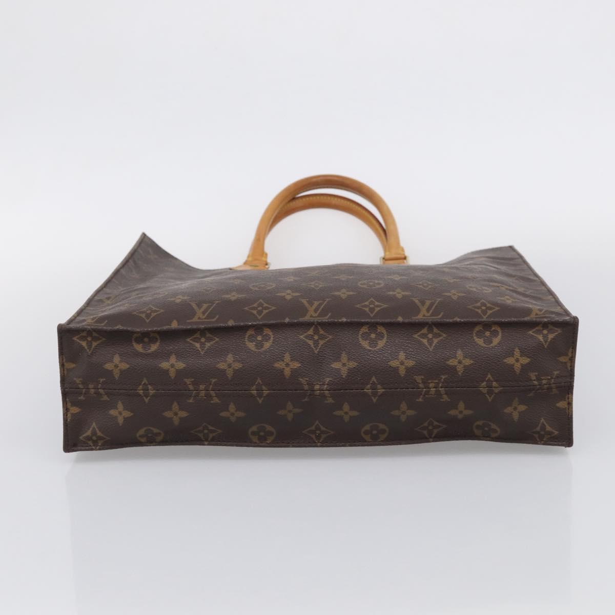LOUIS VUITTON Monogram Sac Plat Hand Bag M51140 LV Auth BA16689