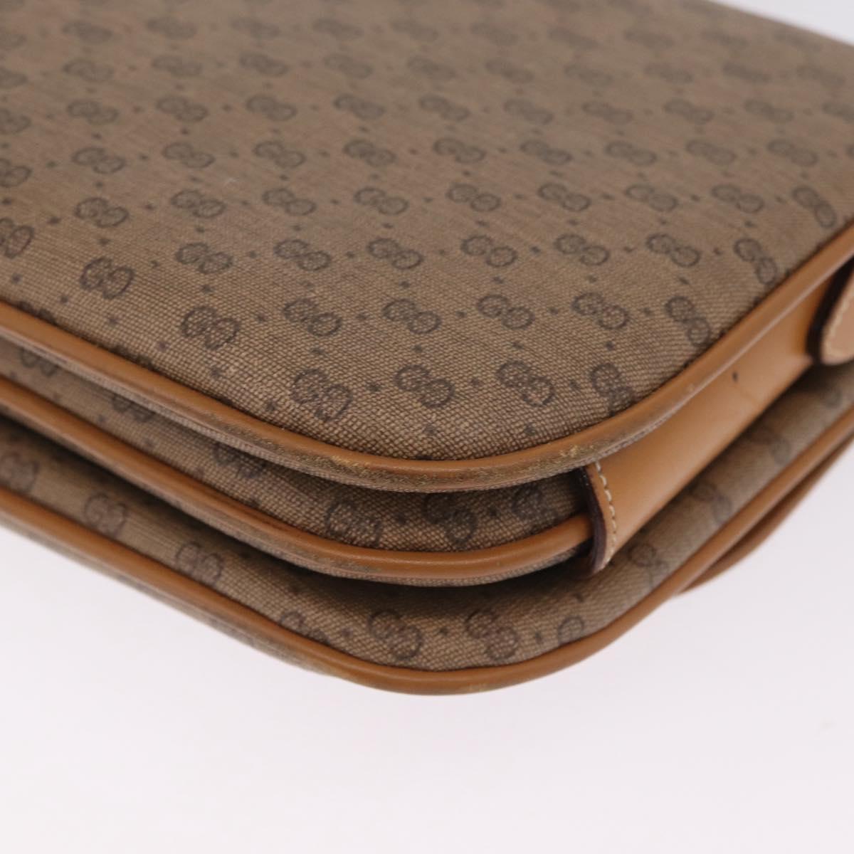 GUCCI Micro GG Supreme Shoulder Bag PVC Beige Gold 001 406 1780 Auth BA16691A