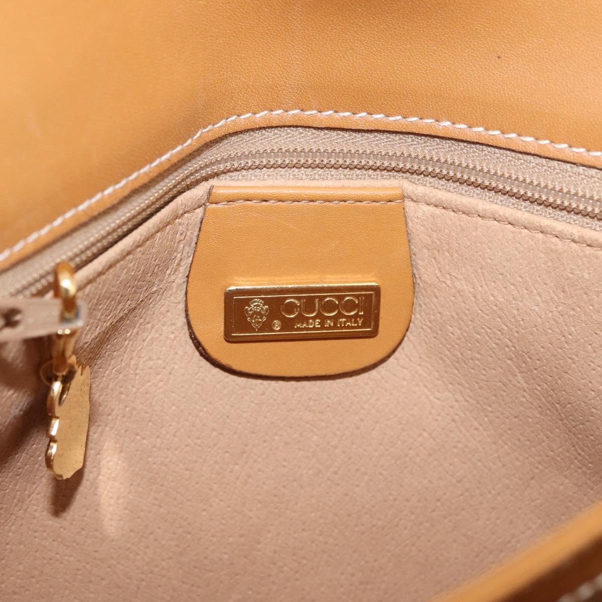 GUCCI Micro GG Supreme Shoulder Bag PVC Beige Gold 001 406 1780 Auth BA16691A