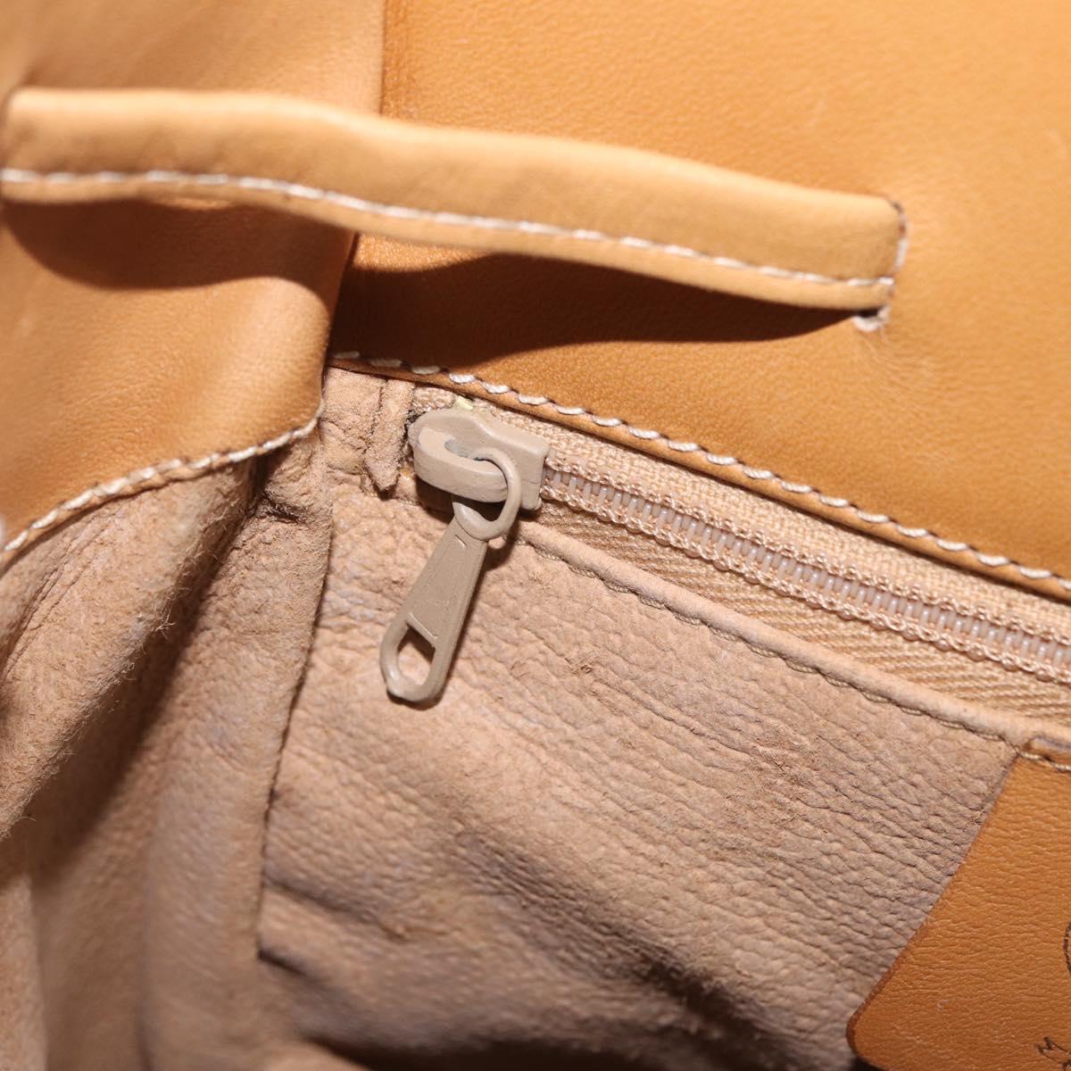 GUCCI Micro GG Supreme Shoulder Bag PVC Beige Gold Auth BA16707