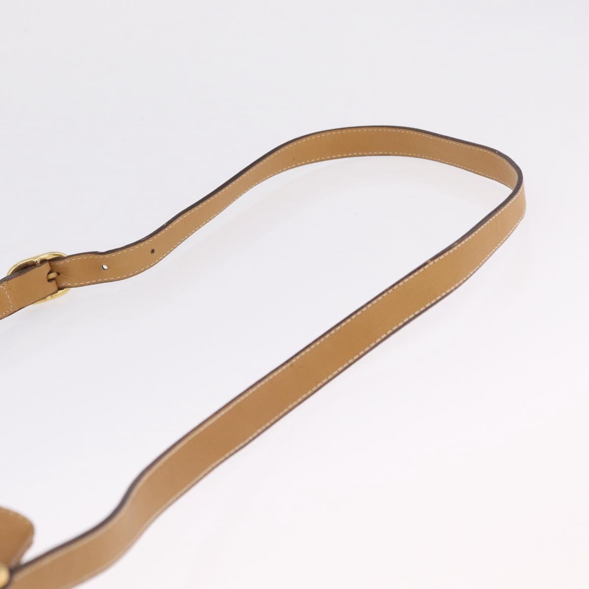 GUCCI Micro GG Supreme Shoulder Bag PVC Beige Gold Auth BA16707