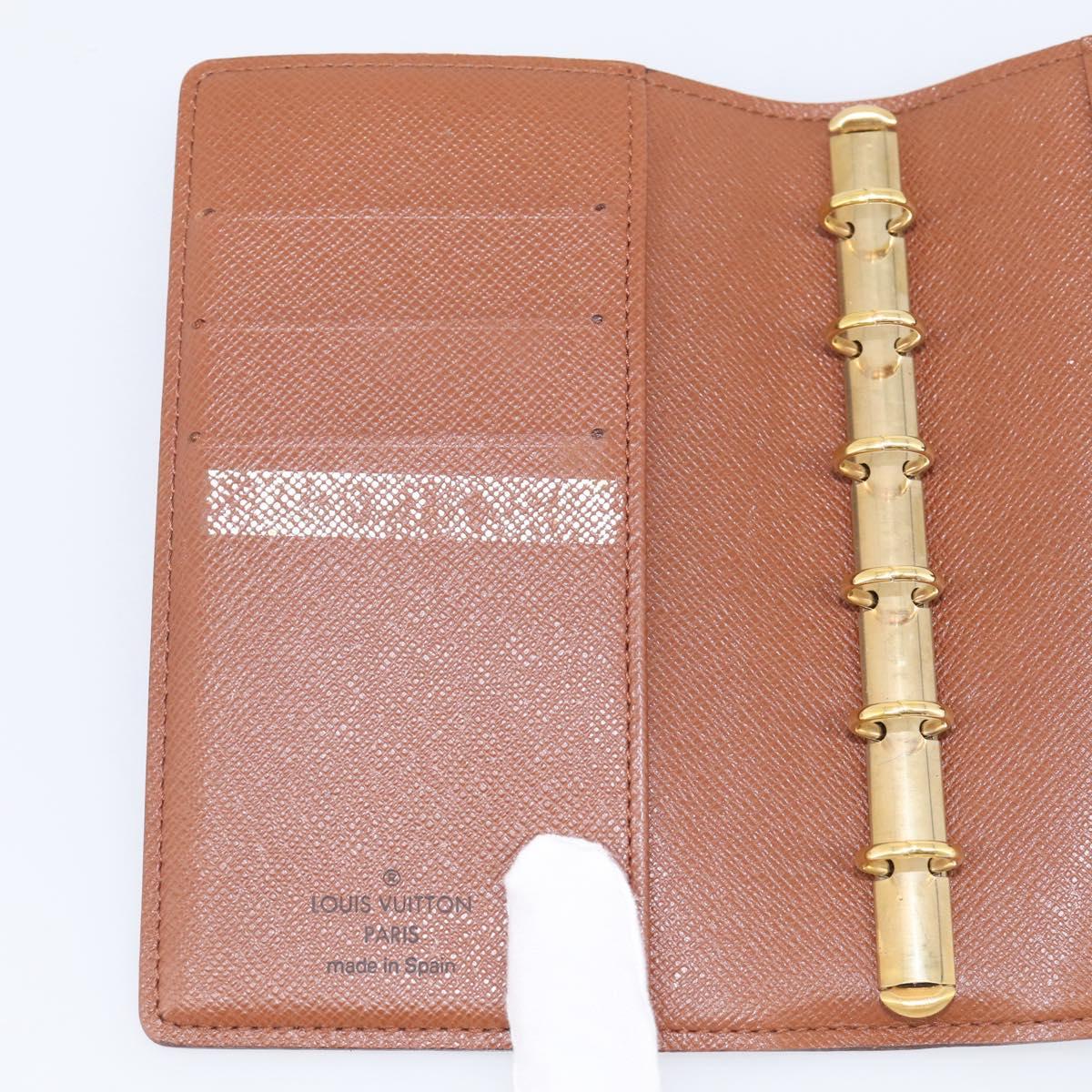 LOUIS VUITTON Monogram Agenda PM Day Planner Cover R20005 LV Auth BA16717