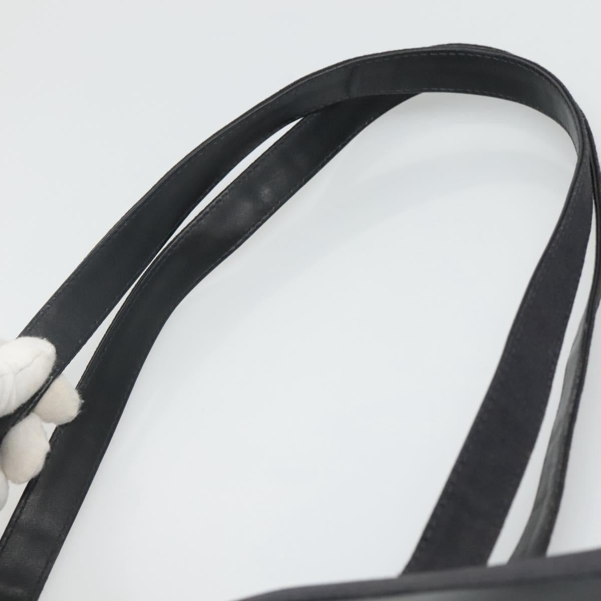 Salvatore Ferragamo Vala Tote Bag Leather Black Gold Auth BA1672