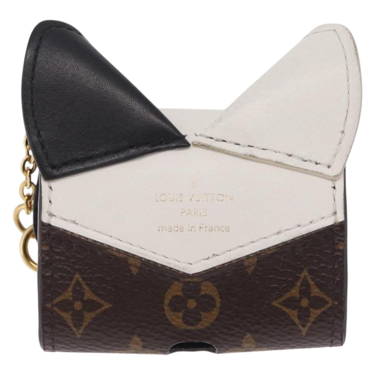 LOUIS VUITTON Monogram Etui Earphone Cat Earphone Case GI0566 LV Auth BA16720V