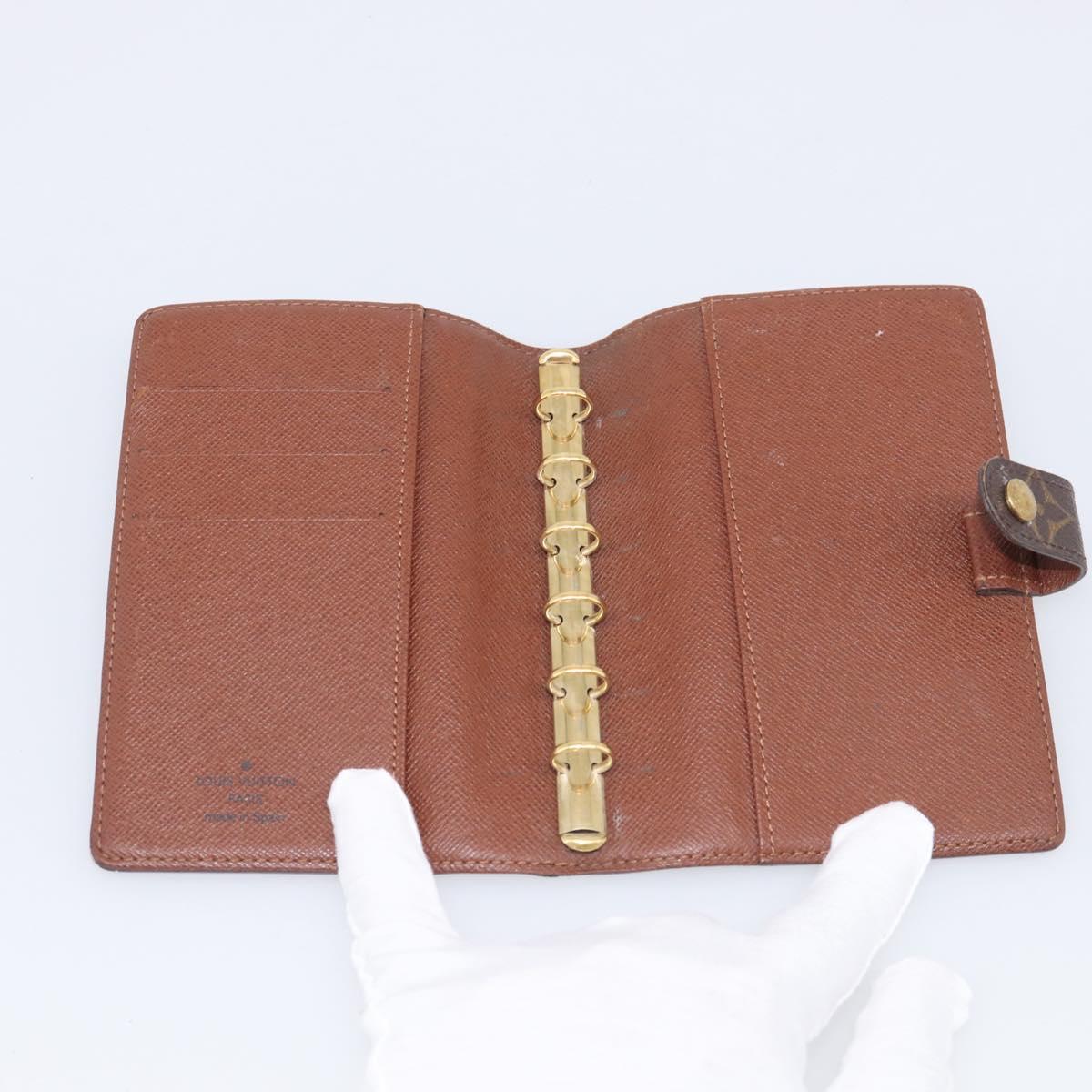 LOUIS VUITTON Monogram Agenda PM Day Planner Cover R20005 LV Auth BA16724