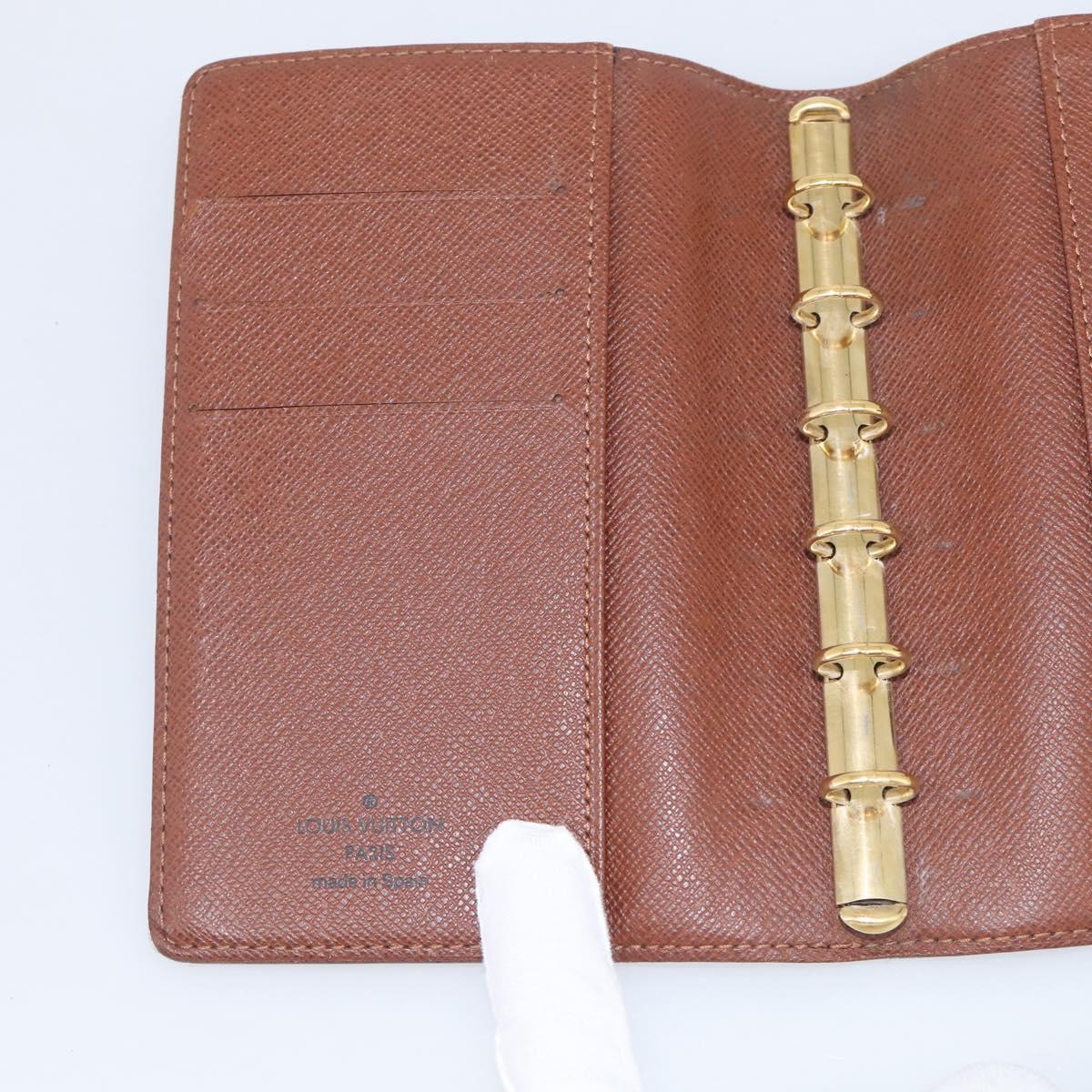 LOUIS VUITTON Monogram Agenda PM Day Planner Cover R20005 LV Auth BA16724