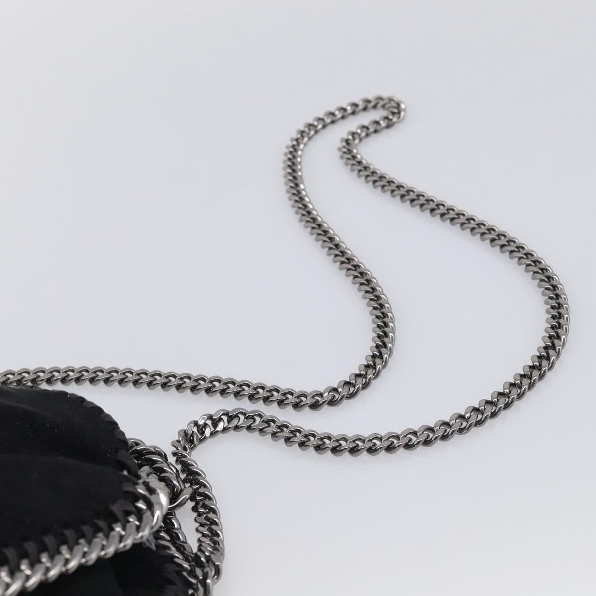 Stella McCartney Falabella Bag Polyester Black Silver 371223 Auth BA16726A