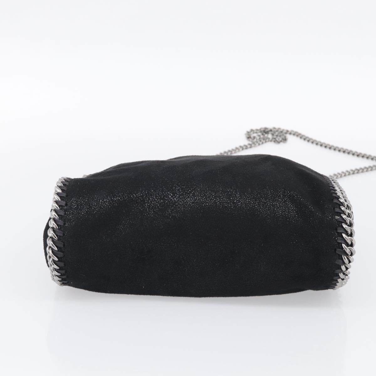 Stella McCartney Falabella Bag Polyester Black Silver 371223 Auth BA16726A
