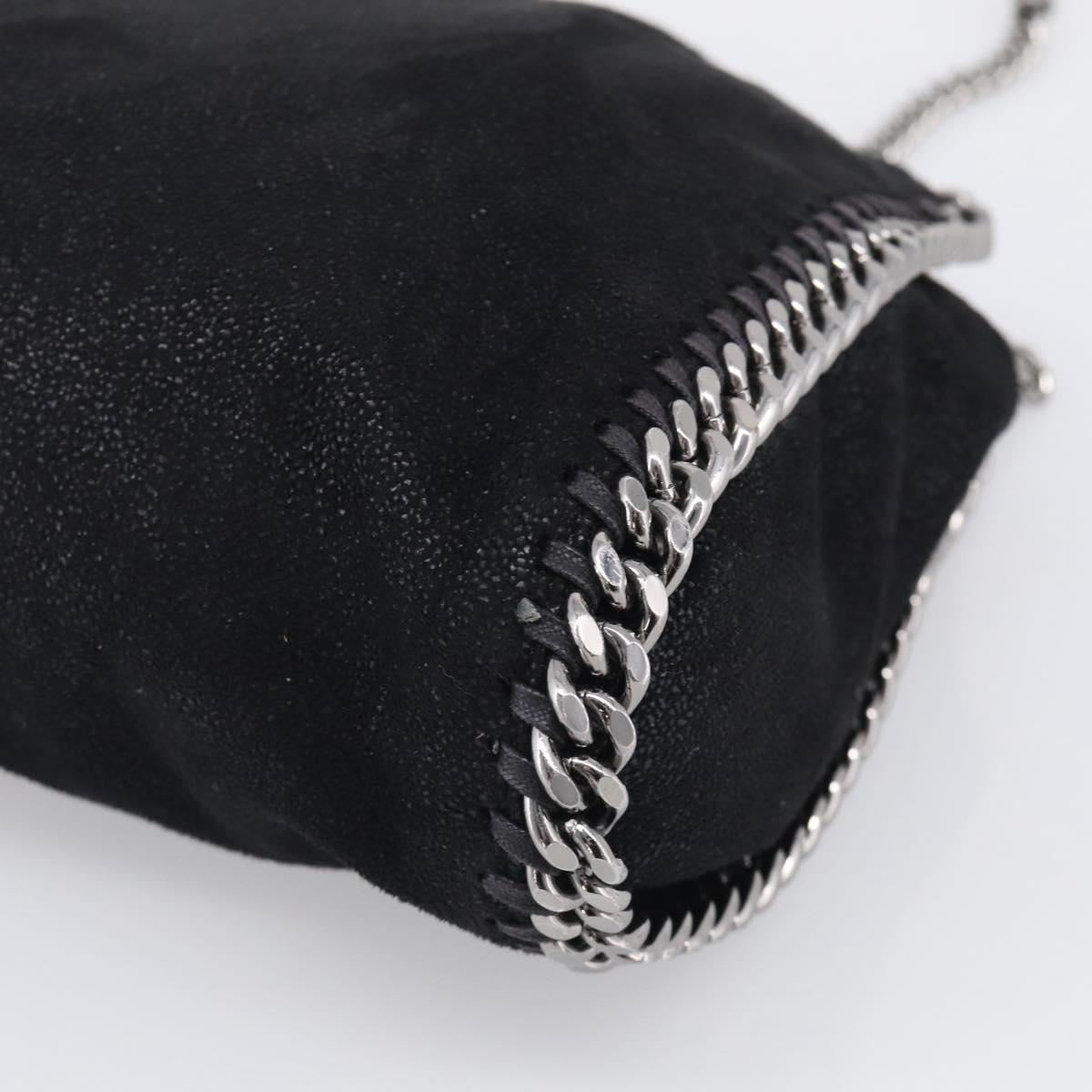 Stella McCartney Falabella Bag Polyester Black Silver 371223 Auth BA16726A