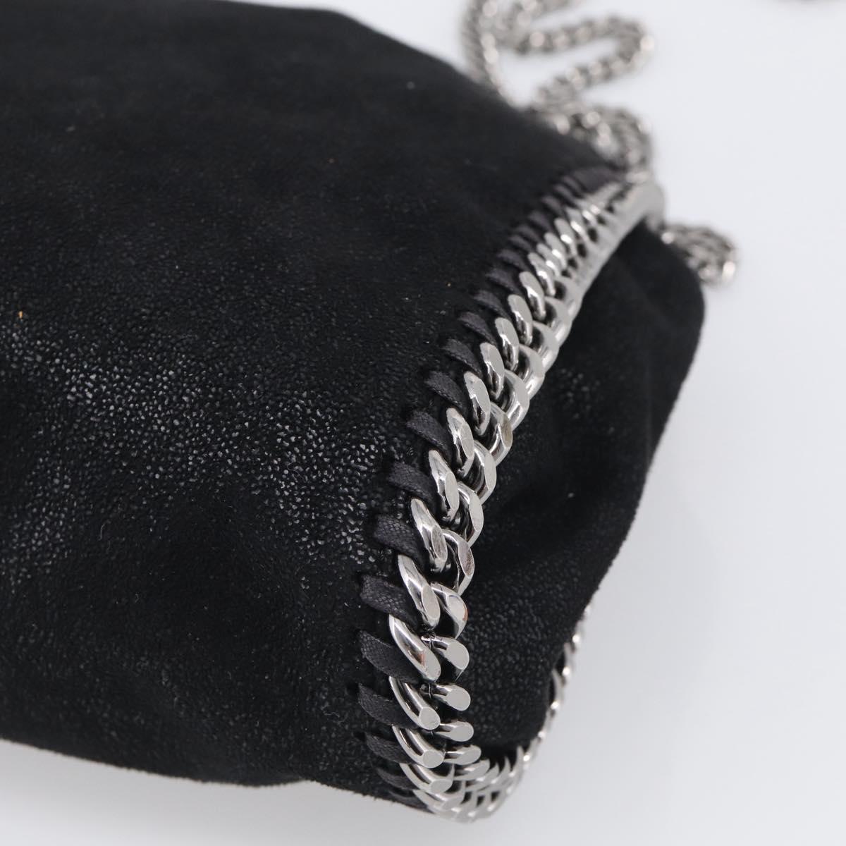 Stella McCartney Falabella Bag Polyester Black Silver 371223 Auth BA16726A