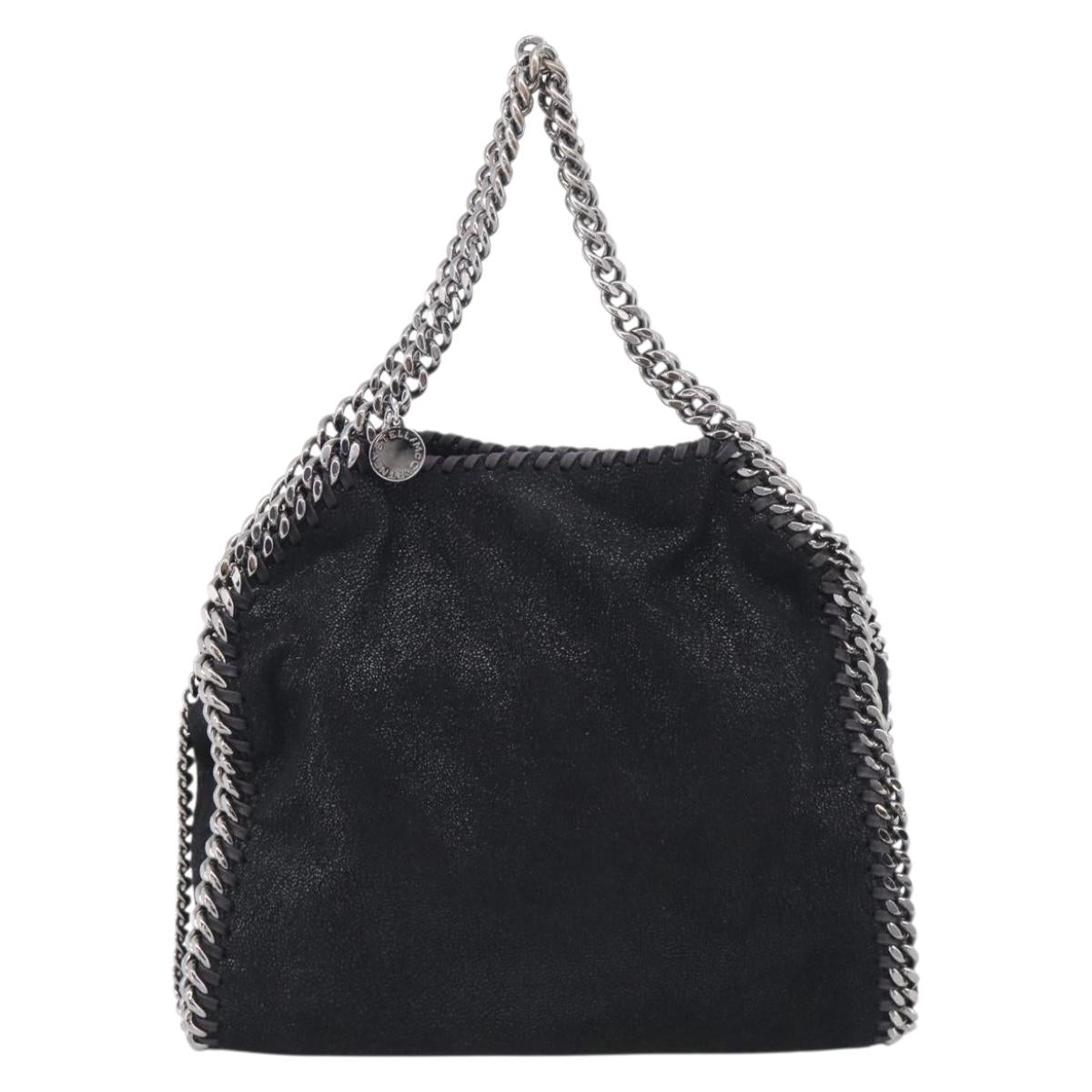 Stella McCartney Falabella Bag Polyester Black Silver 371223 Auth BA16726A