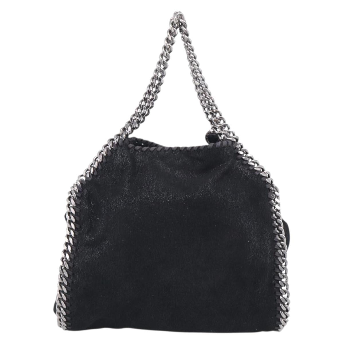 Stella McCartney Falabella Bag Polyester Black Silver 371223 Auth BA16726A