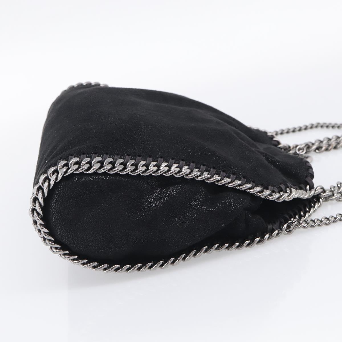 Stella McCartney Falabella Bag Polyester Black Silver 371223 Auth BA16726A