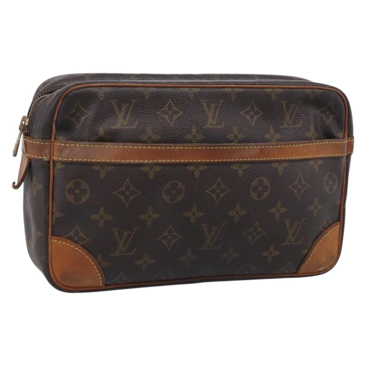 LOUIS VUITTON Monogram Compiegne 28 Clutch Bag M51845 LV Auth BA16733