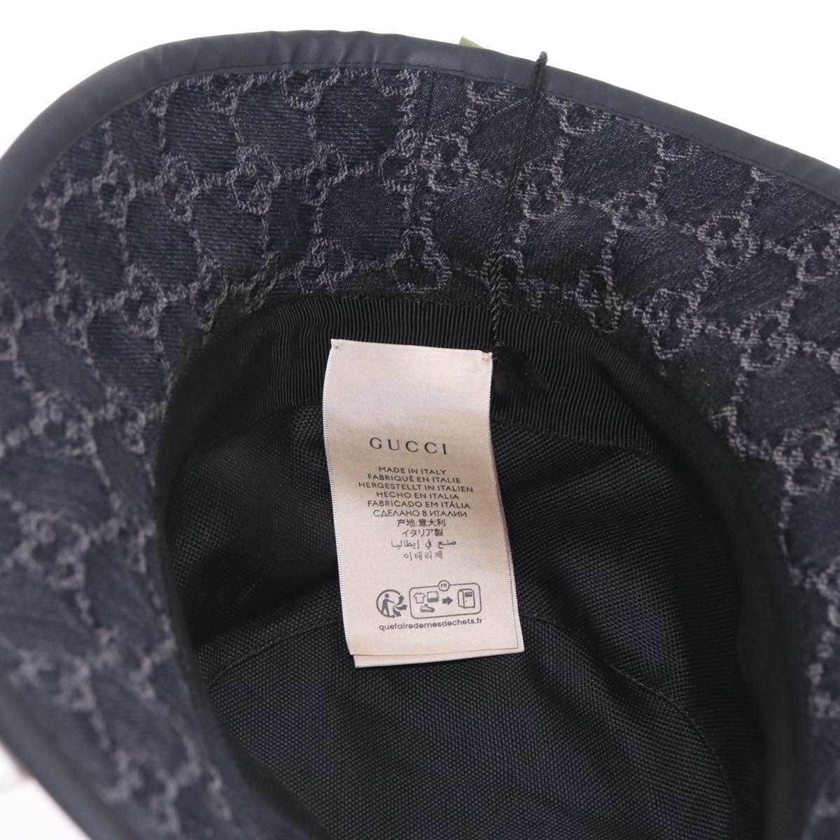 GUCCI GG Marmont Bucket Hat M Beige Gold 768647 Auth BA16737M