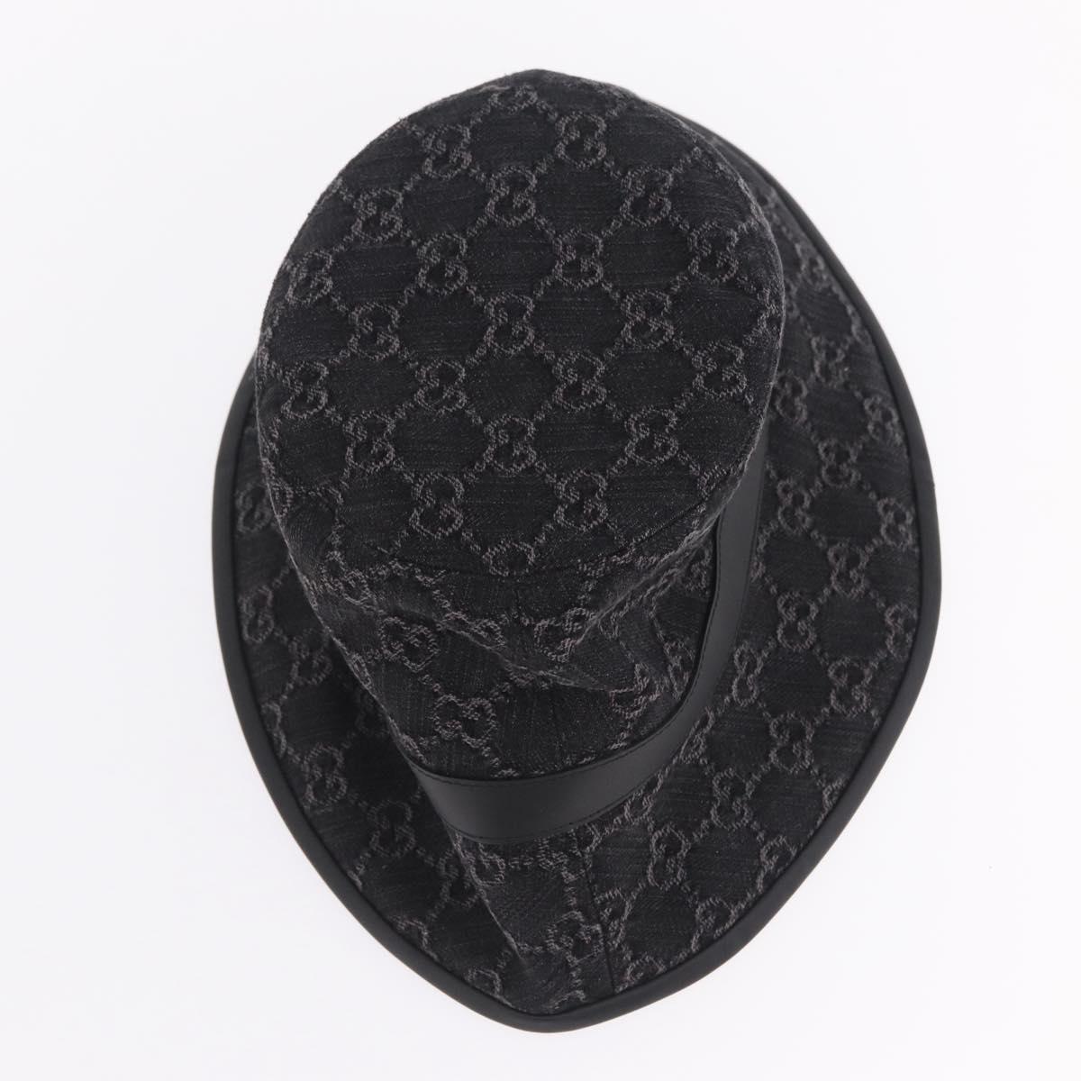 GUCCI GG Marmont Bucket Hat M Beige Gold 768647 Auth BA16737M