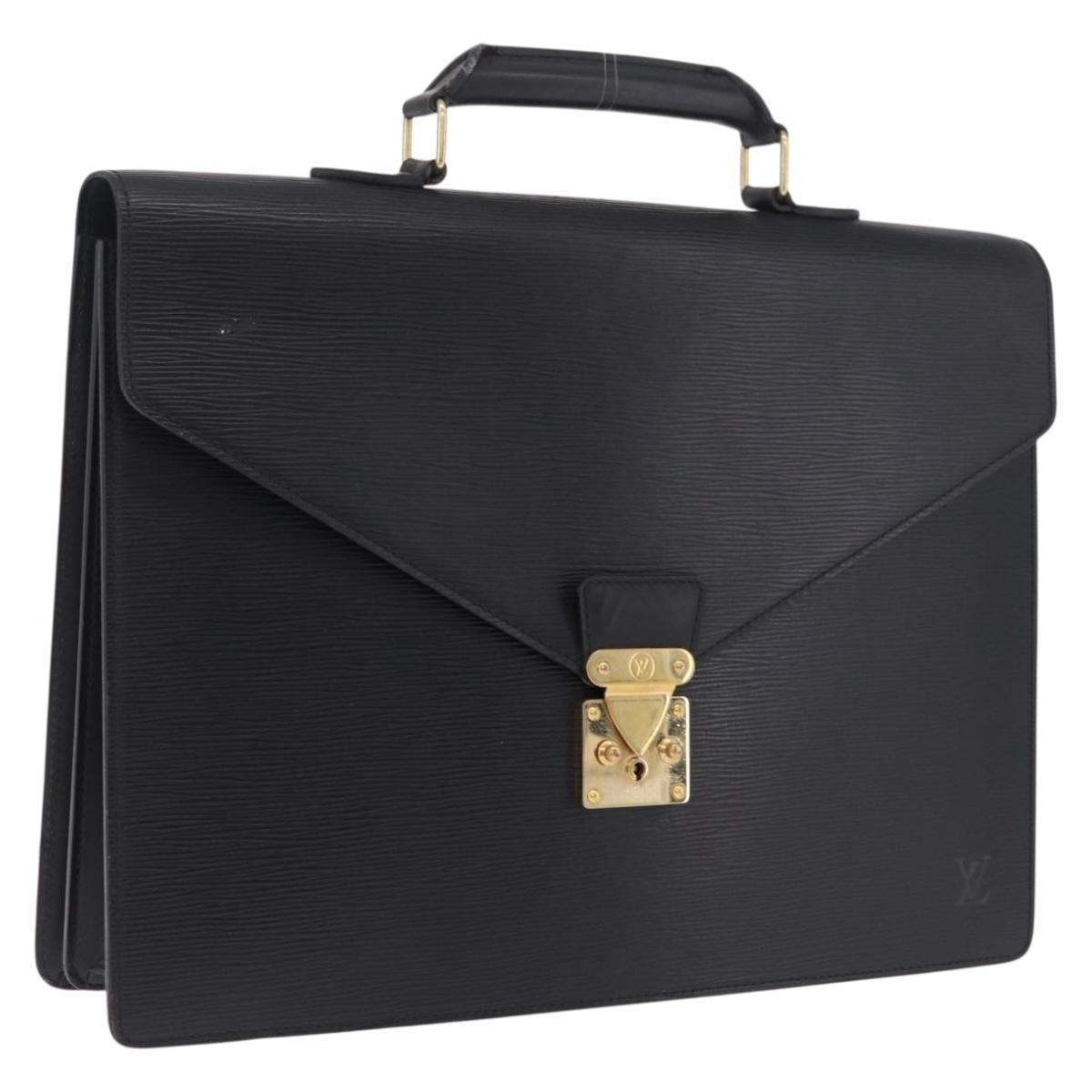 LOUIS VUITTON Epi Serviette Conseiller Business Bag Black M54422 LV Auth BA16739