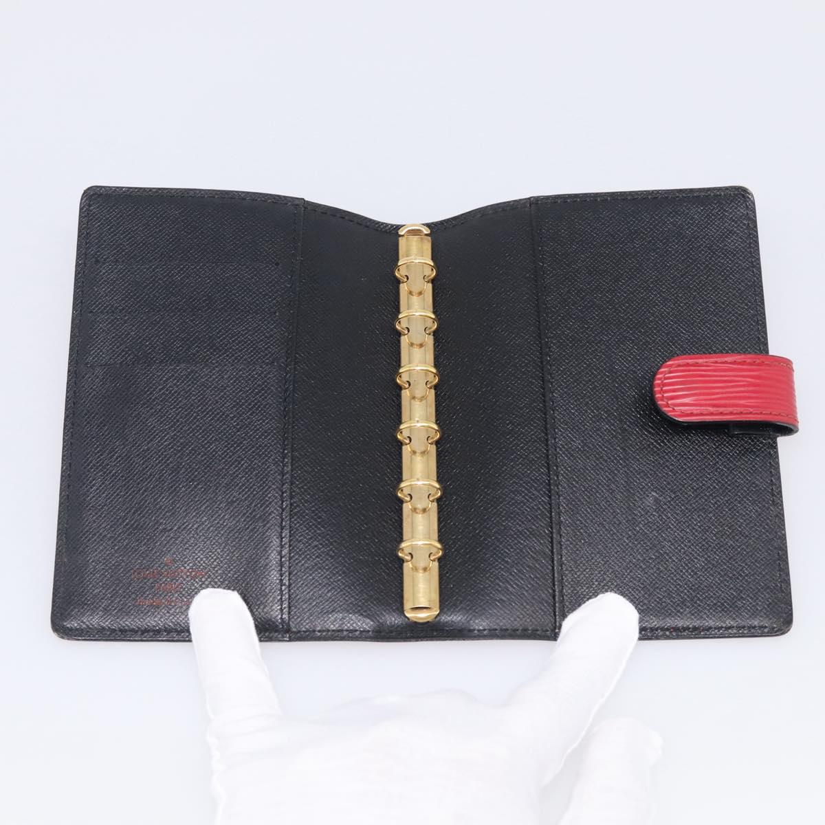 LOUIS VUITTON Epi Agenda PM Day Planner Cover Red R20057 LV Auth BA16747