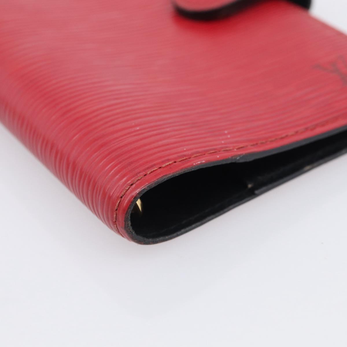 LOUIS VUITTON Epi Agenda PM Day Planner Cover Red R20057 LV Auth BA16747
